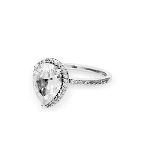 Pandora Sparkling Teardrop Halo Ring 7.5